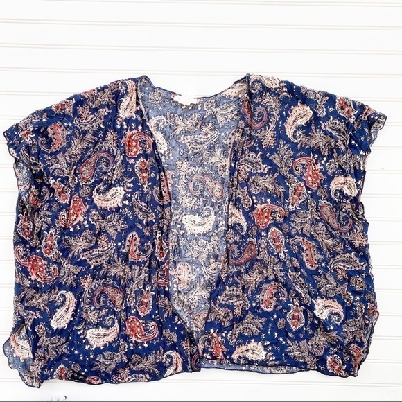 Paisley Floral Kimono Cardigan by January 7 - Picture 4 of 9